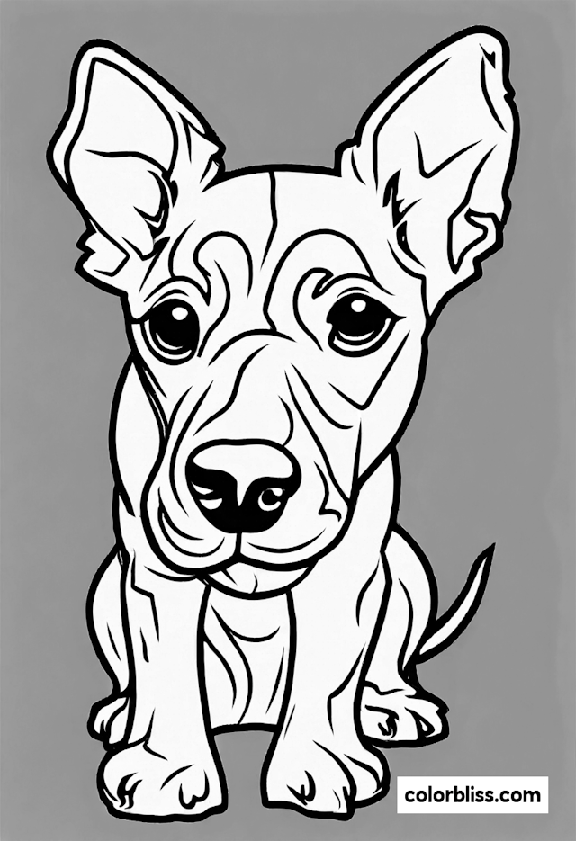 Puppy Portrait Coloring Page