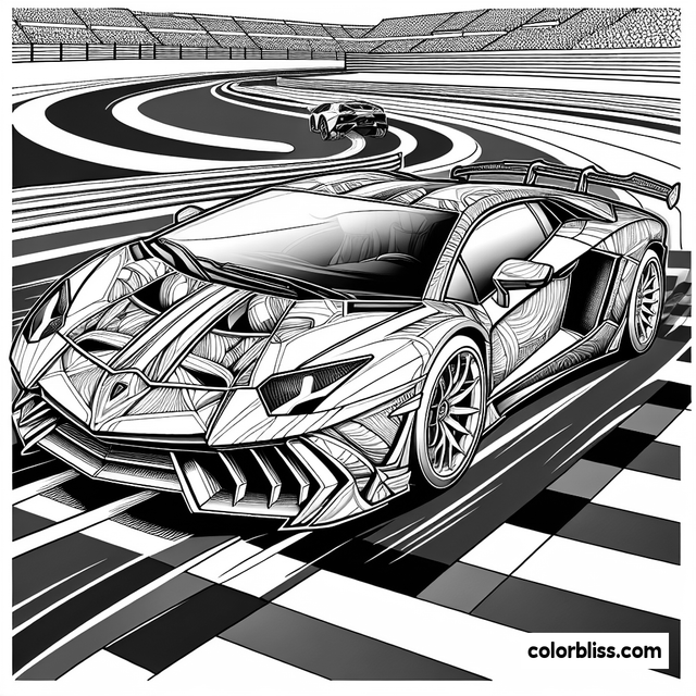 11 Lamborghini Coloring Pages | ColorBliss