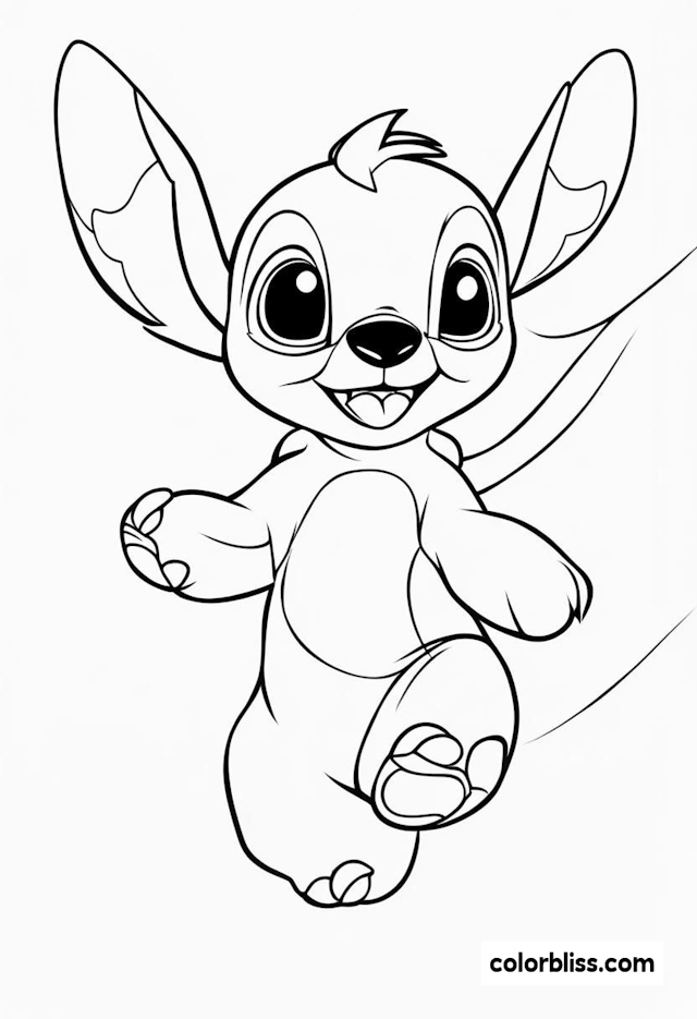 Stitch’s Adventure Fun Coloring Page