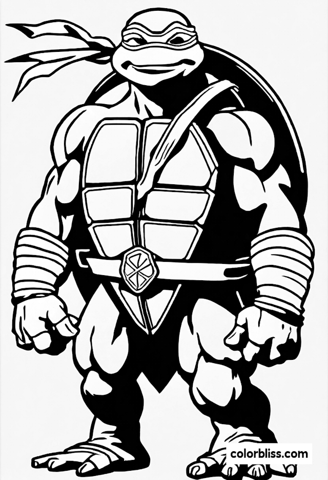 Leonardo the Ninja Turtle Coloring Page