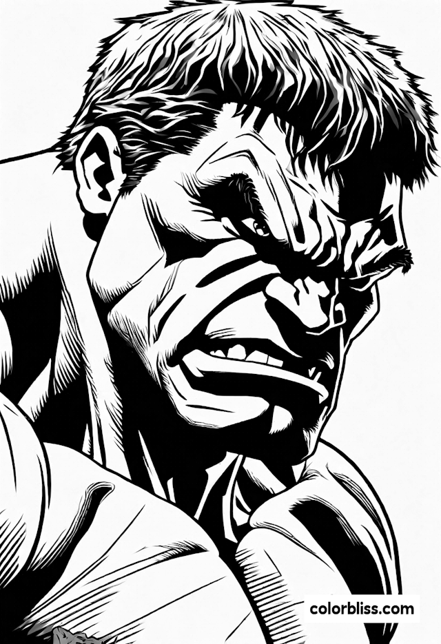 Hulk Smash Coloring Page