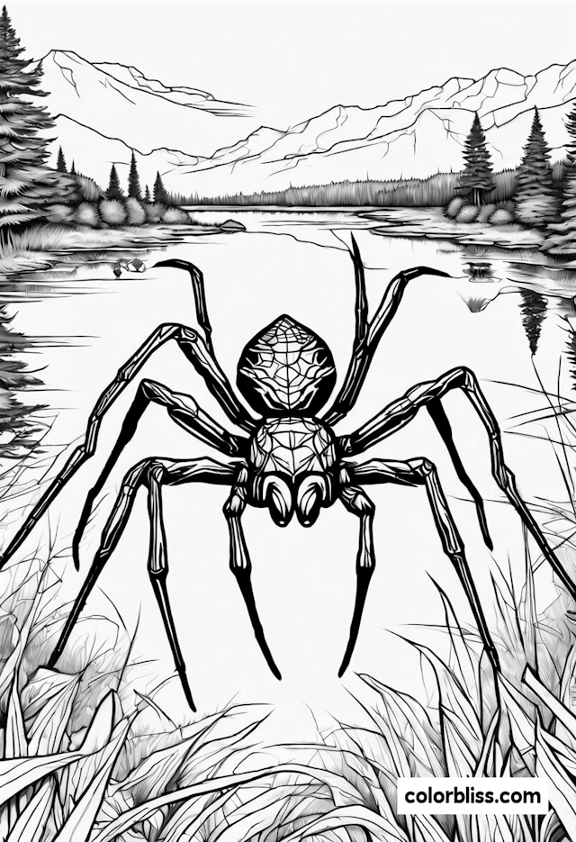 Spider by the Tranquil Lake