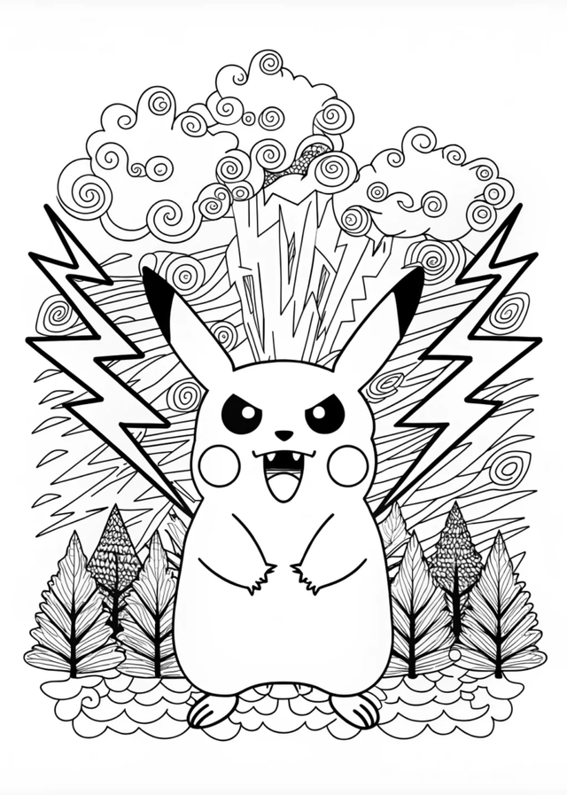 pokemon pikachu coloring page