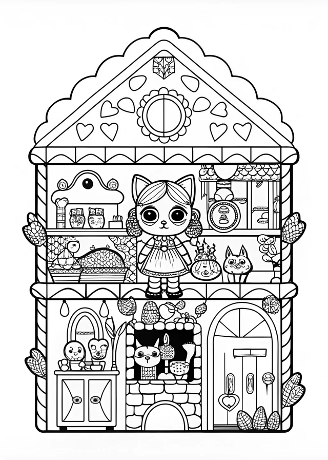 gabby's magic house coloring page