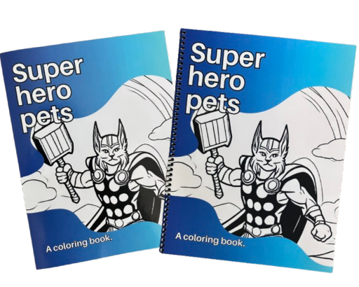 Super hero pets coloring book