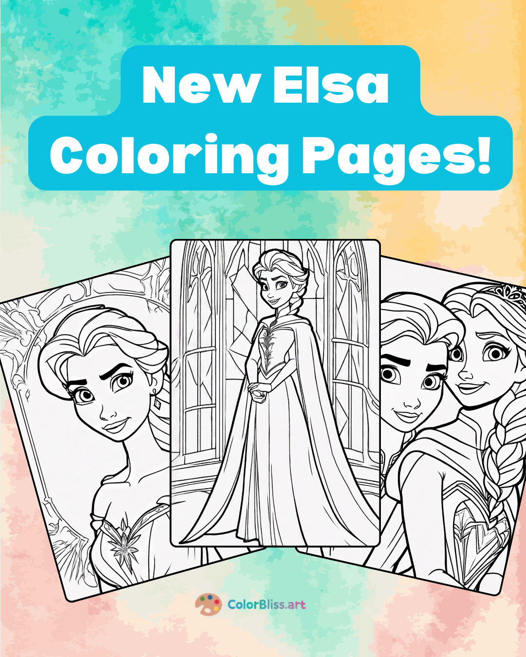 coloring page with color captions