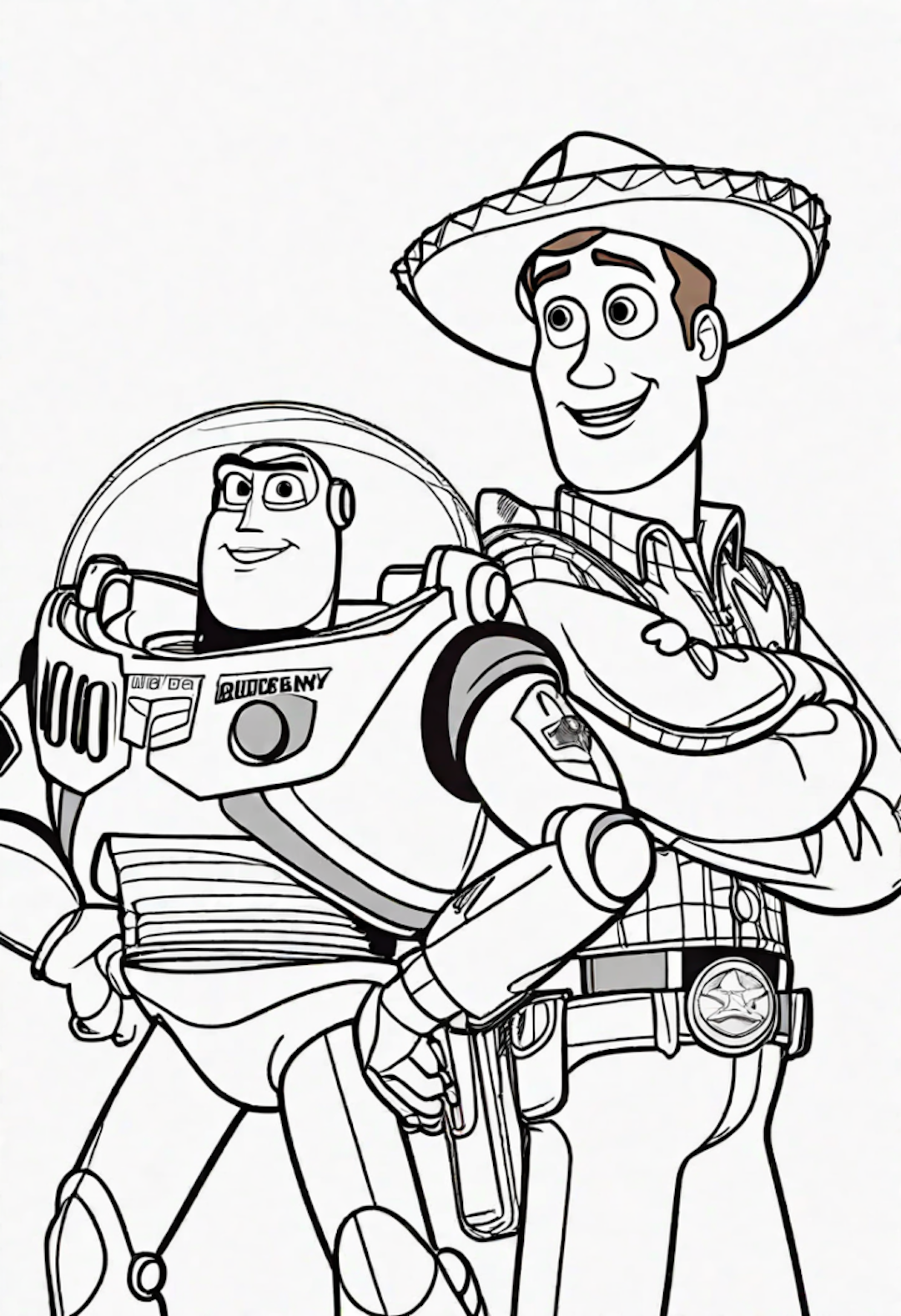 Buzz Lightyear and Woody Coloring Fun! coloring pages