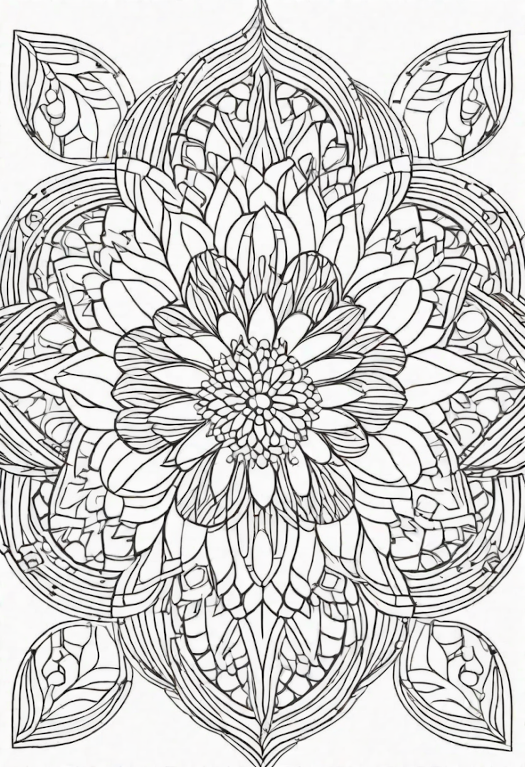 Mandala Blossom Coloring Page coloring pages