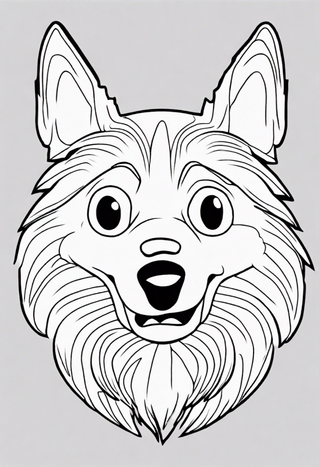 Joyful Wolf Coloring Page coloring pages