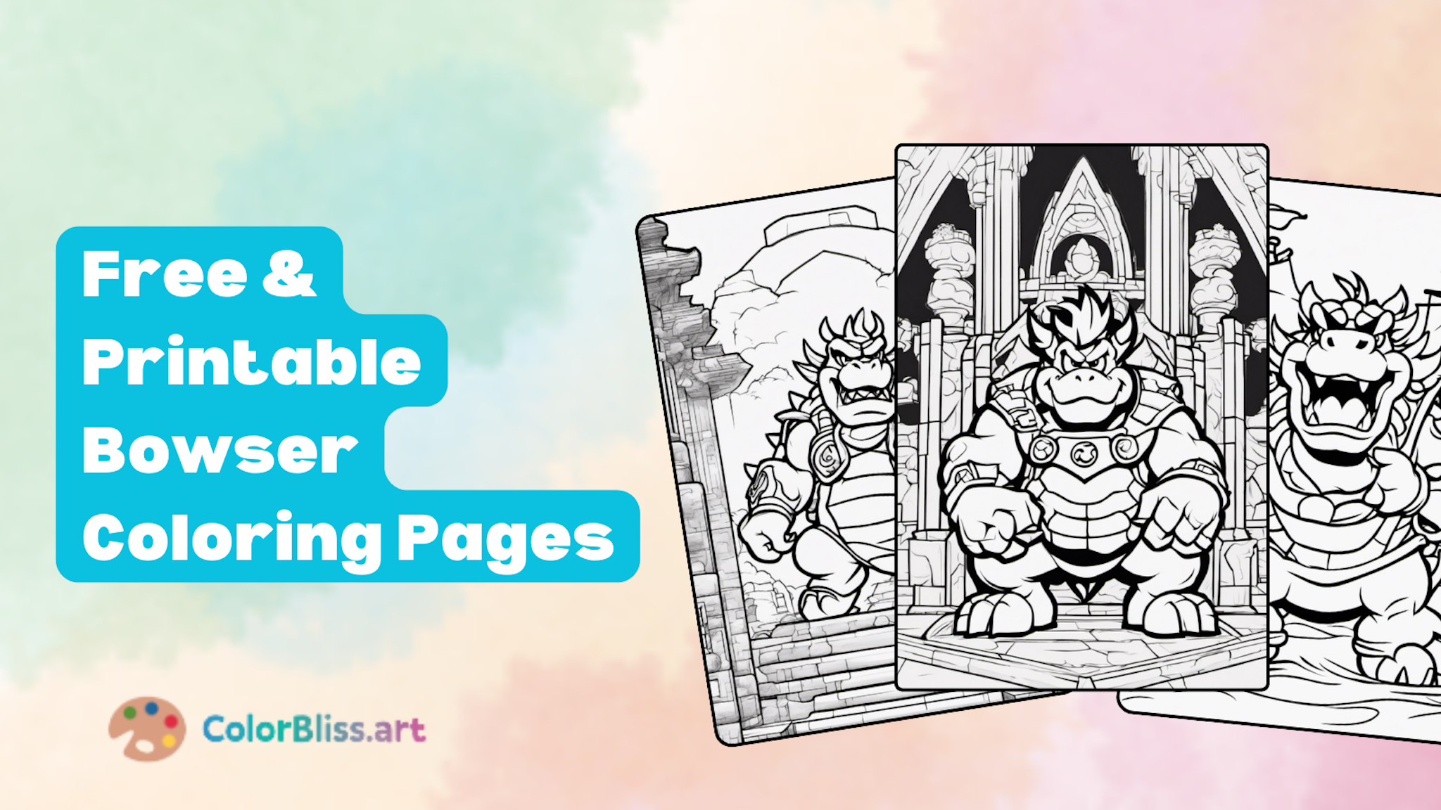 A coloring page for 17 Bowser coloring pages