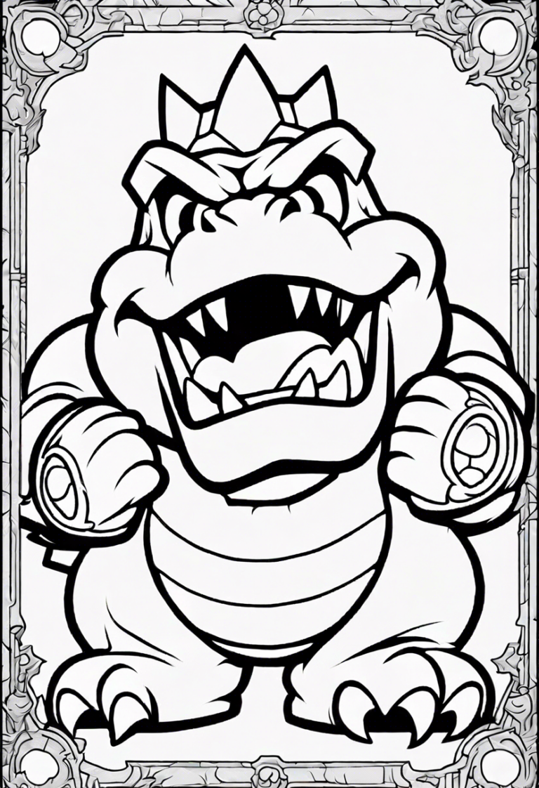 Bowser's Mighty Stance Coloring Page ColorBliss