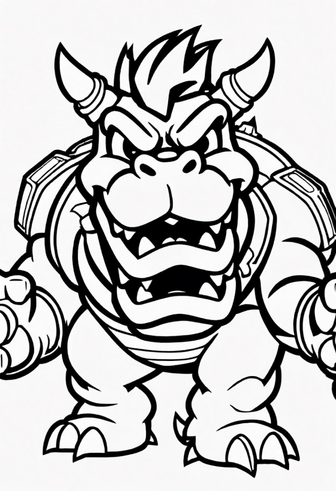 Bowser’s Fiery Roar Coloring Page coloring pages