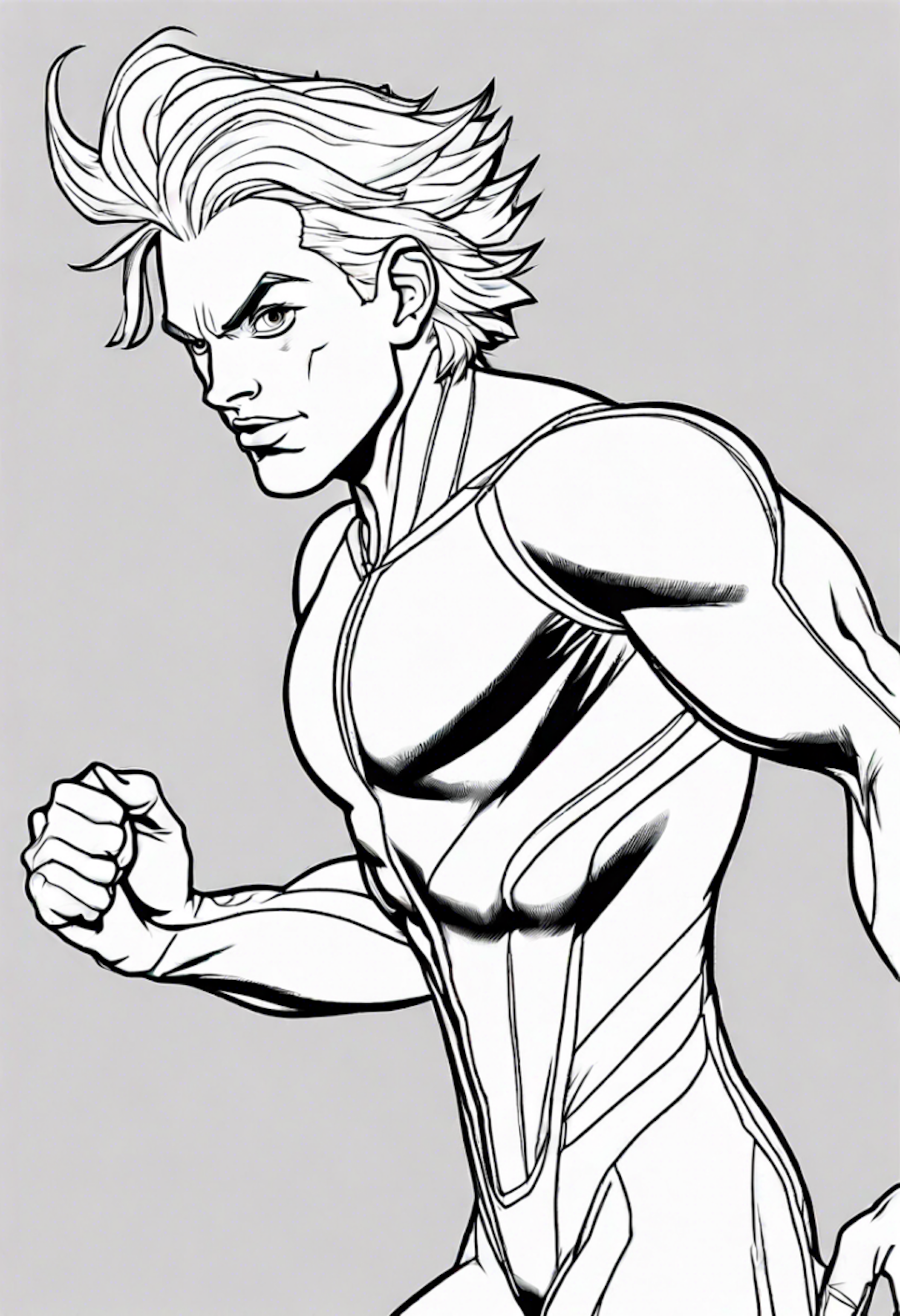 The Fast Hero in Action Coloring Page coloring pages