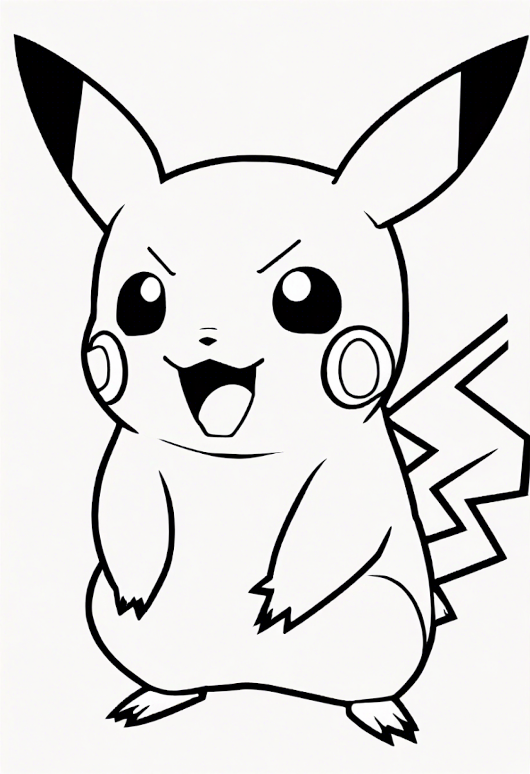 Pikachu’s Big Adventure Coloring Page coloring pages