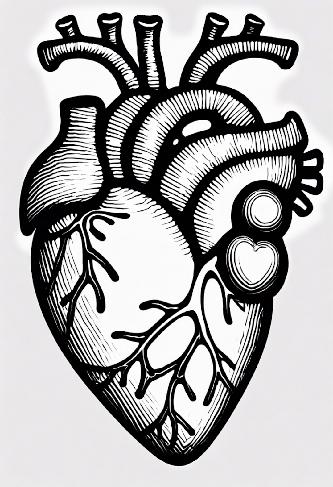 Anatomical Heart Coloring Page coloring pages
