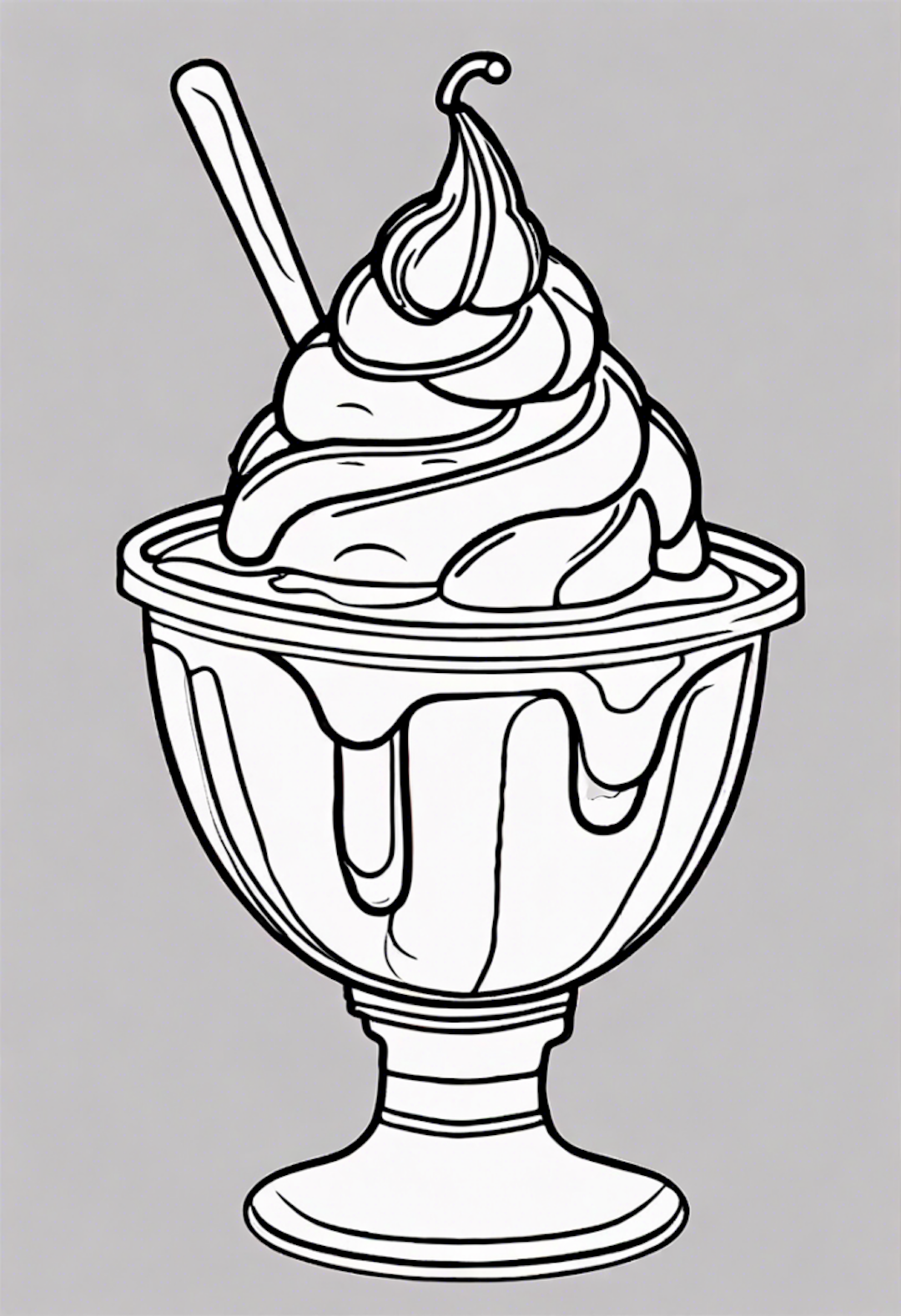 Ice Cream Sundae Coloring Fun coloring pages
