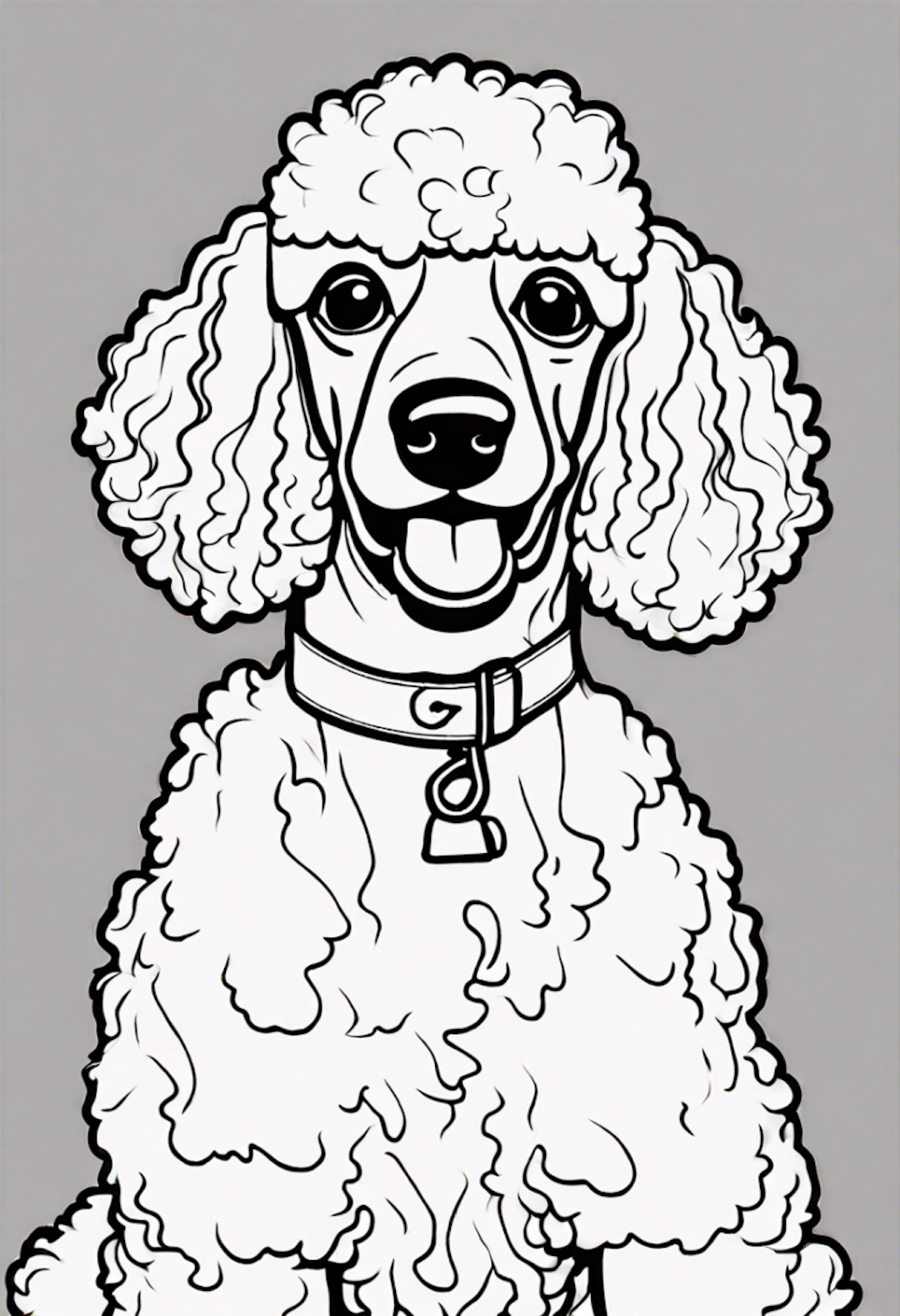 Poodle Pup Ready for Fun coloring pages