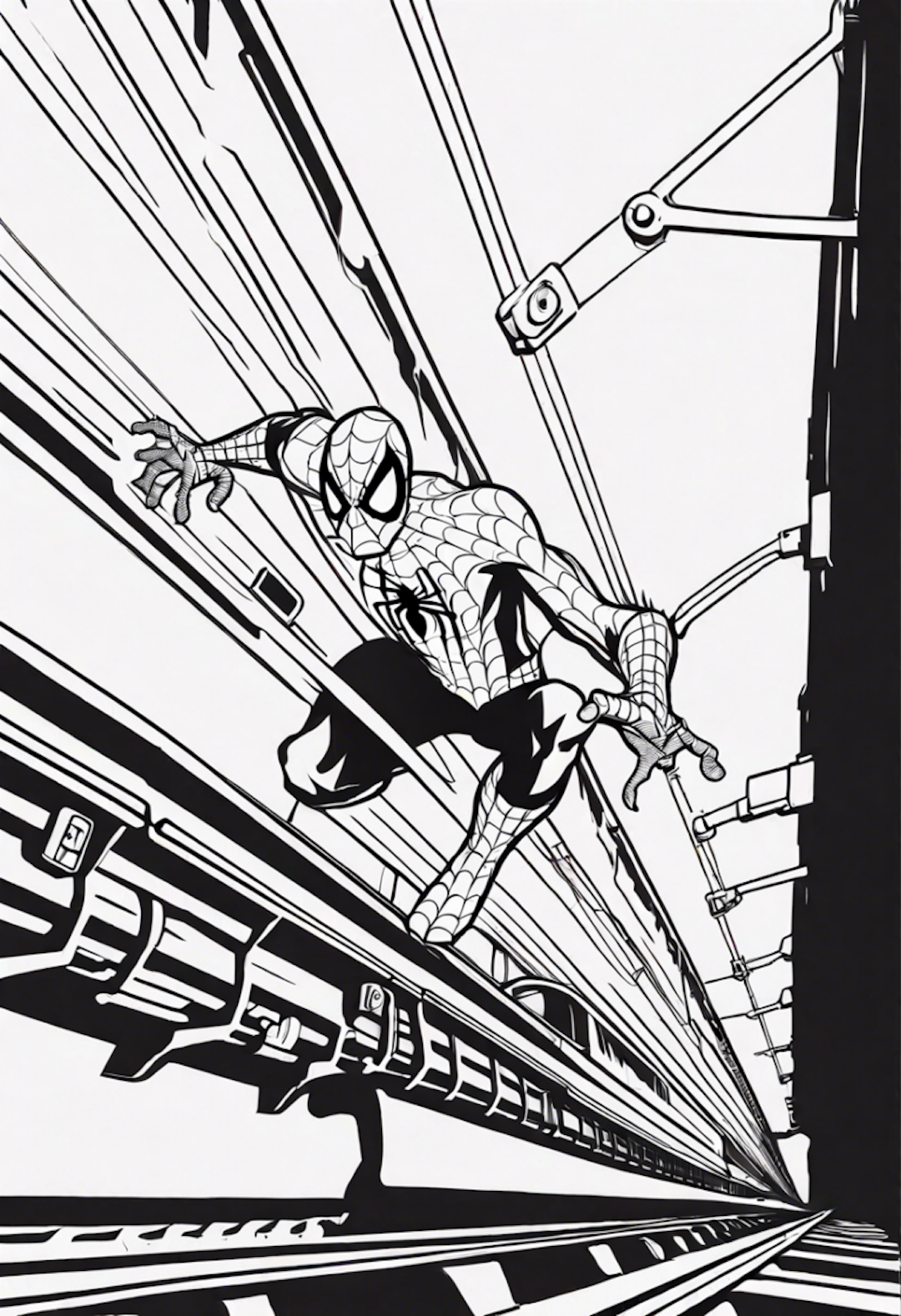 Spider-Man: Subway Swing Adventure Coloring Page coloring pages