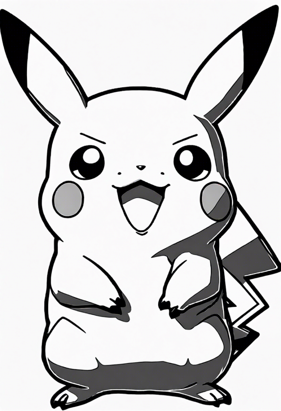 Pikachu’s Happy Day Coloring Page coloring pages