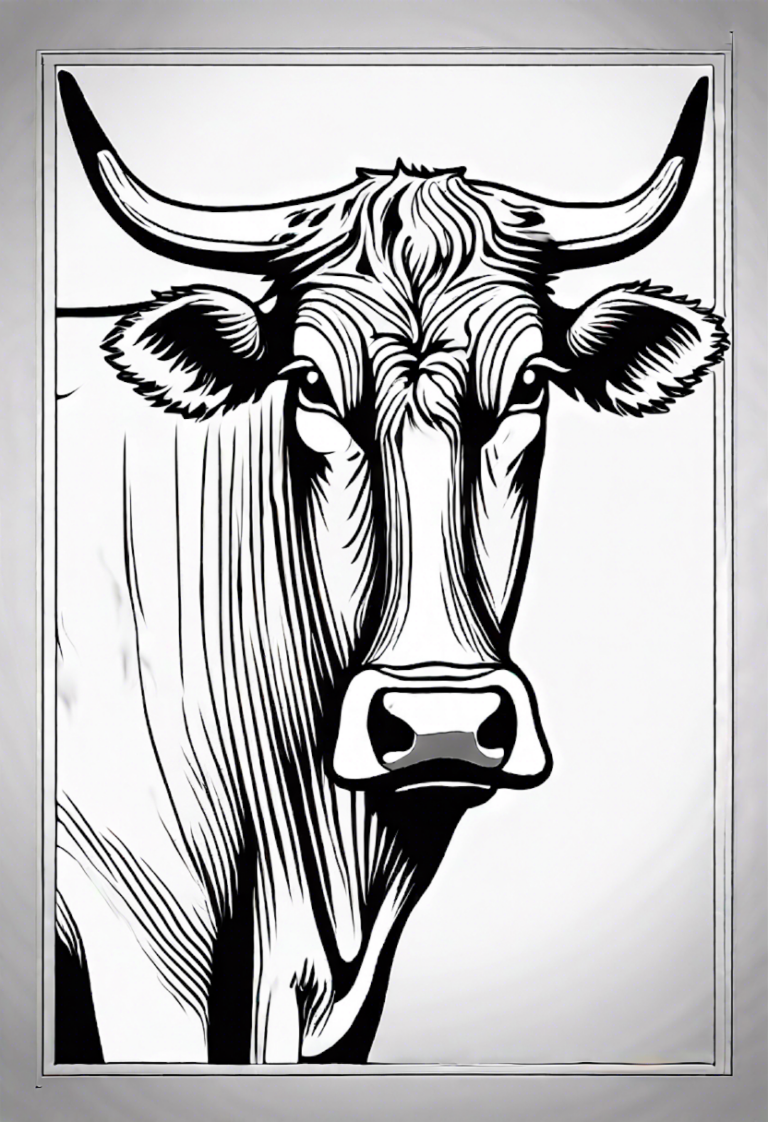Majestic Bull Coloring Page coloring pages