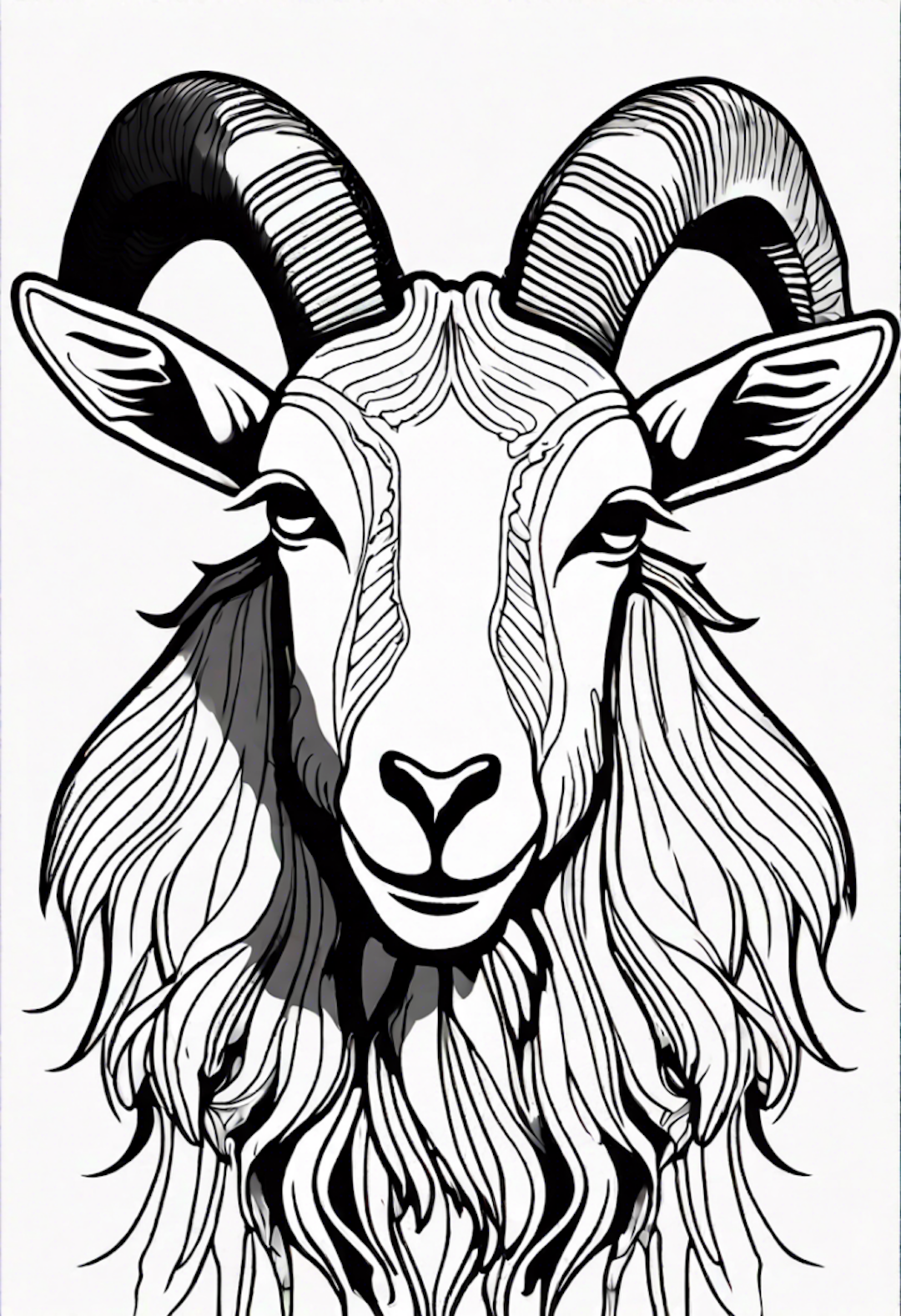Majestic Ram Coloring Page coloring pages