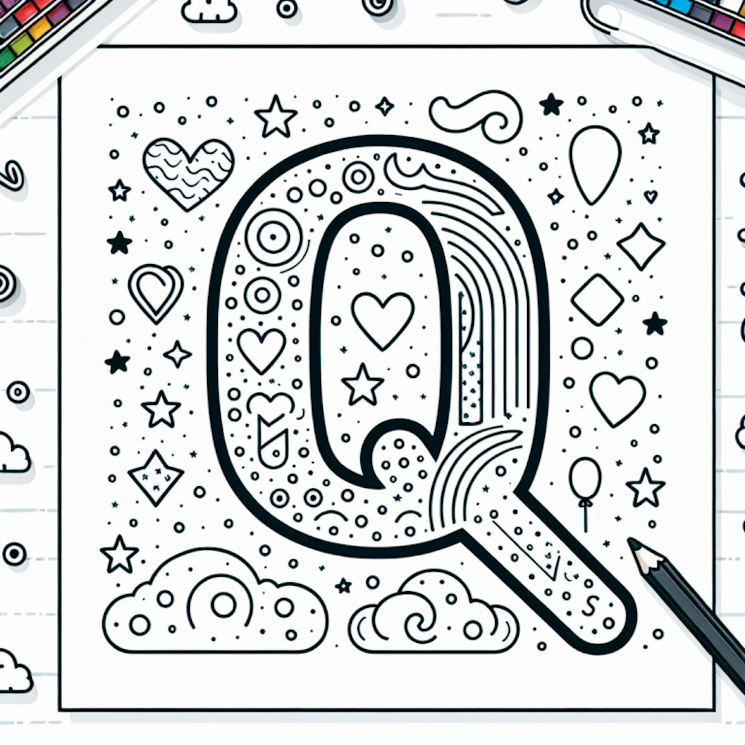 Letter Q Fun Coloring Page coloring pages