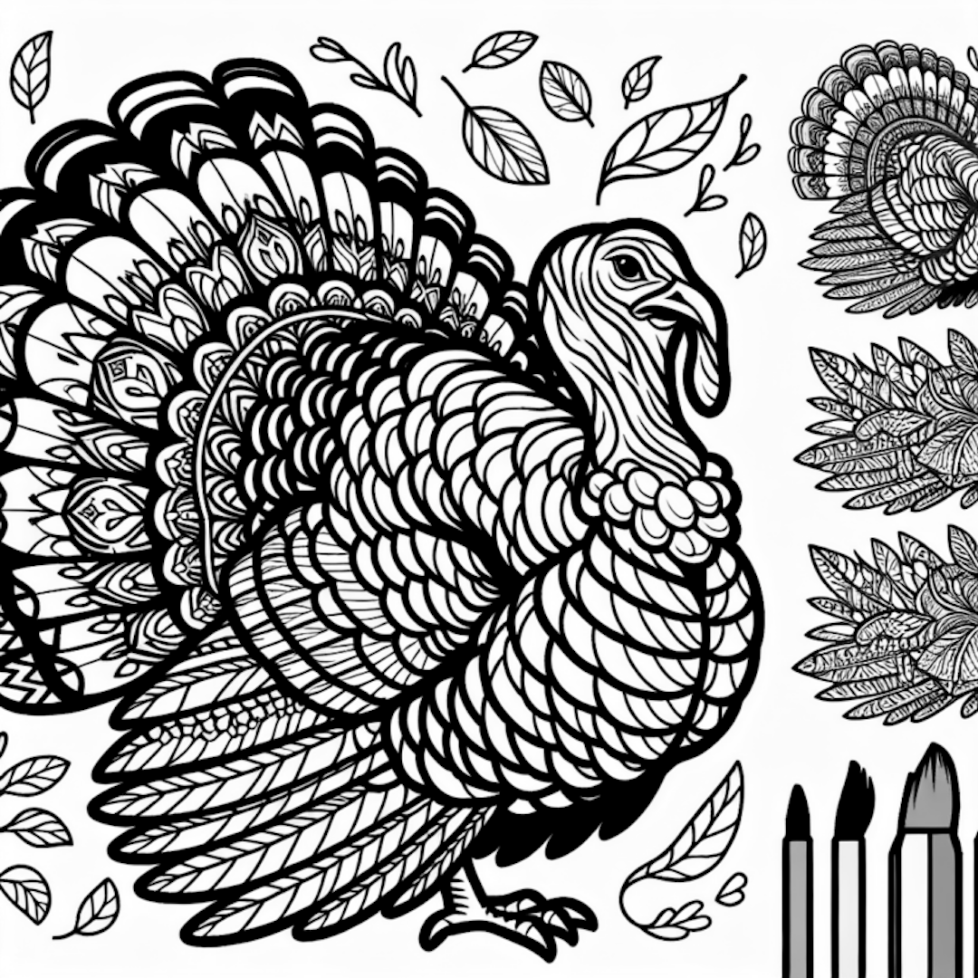 Thanksgiving Turkey Coloring Fun coloring pages