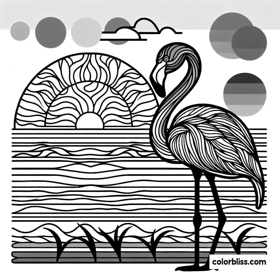 flamingo coloring pages