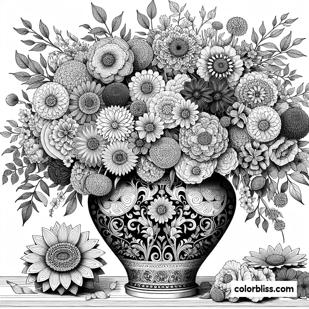 flower coloring pages