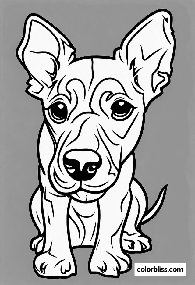 Puppy Portrait Coloring Page