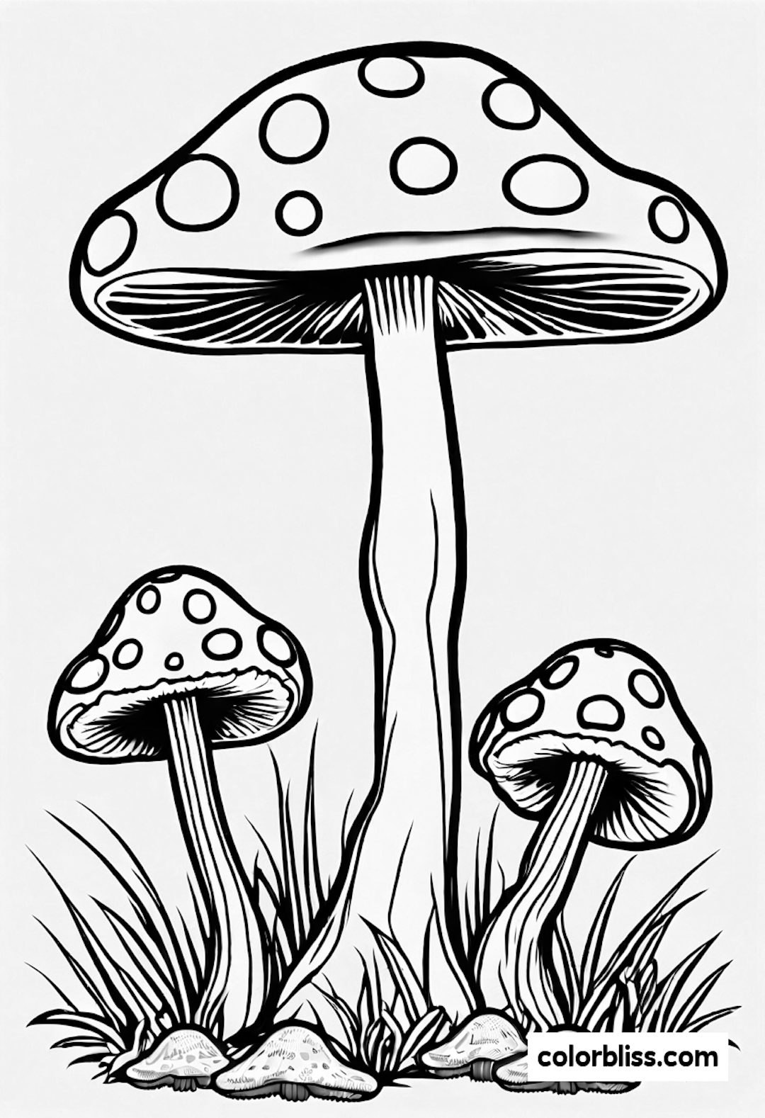 mushroom coloring pages