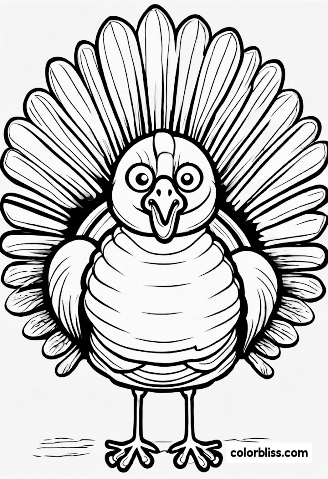 Color Tom the Turkey coloring pages