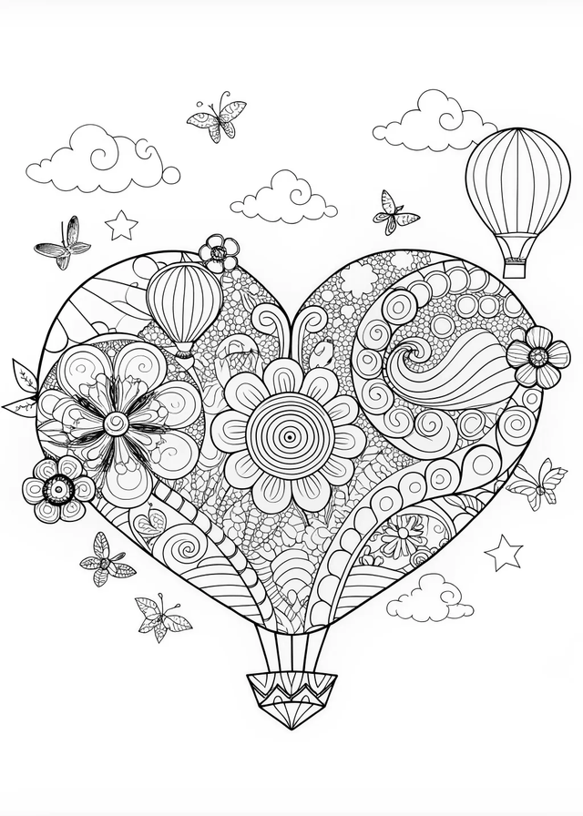 Anatomical Heart Coloring Page