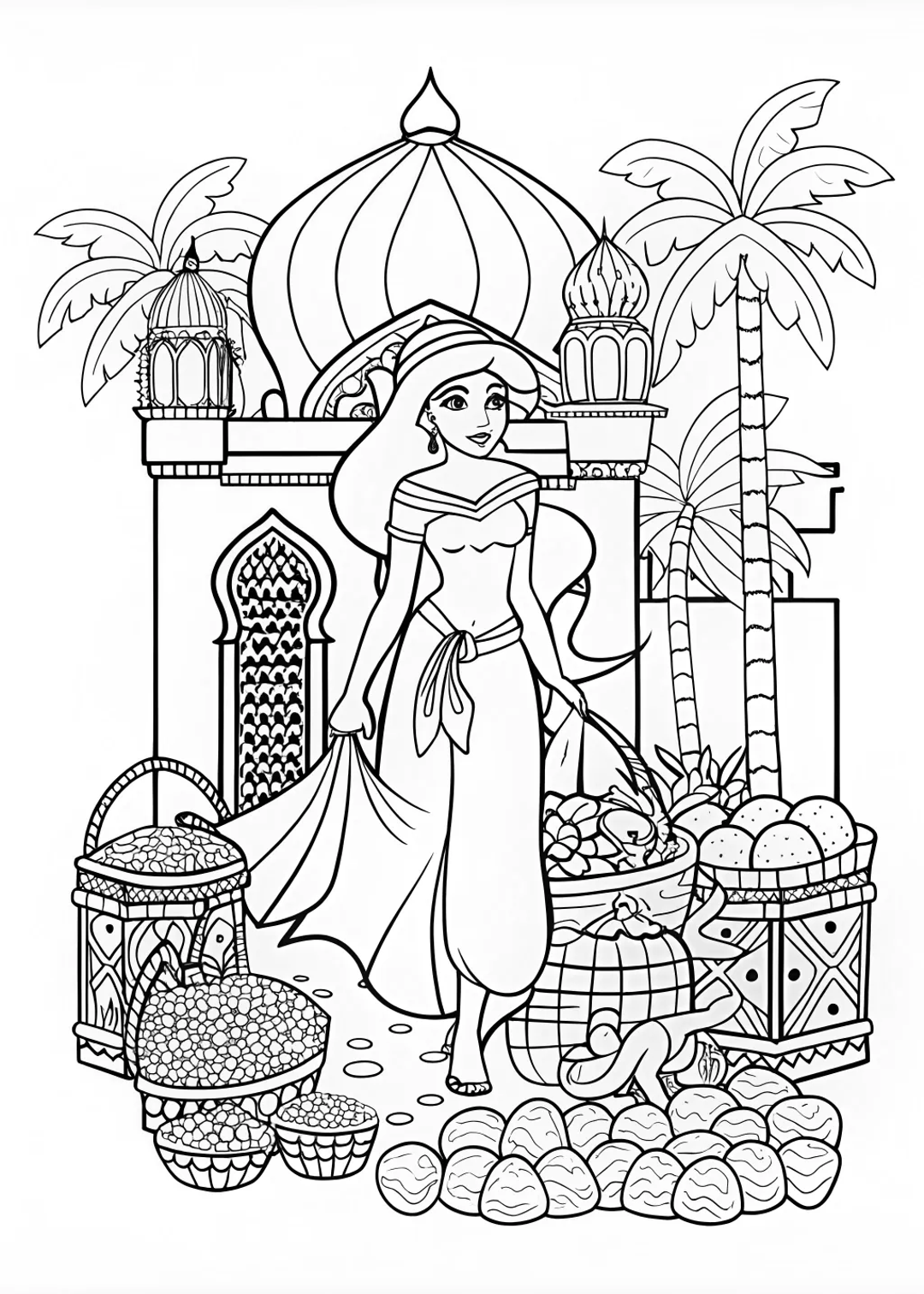 jasmine coloring pages