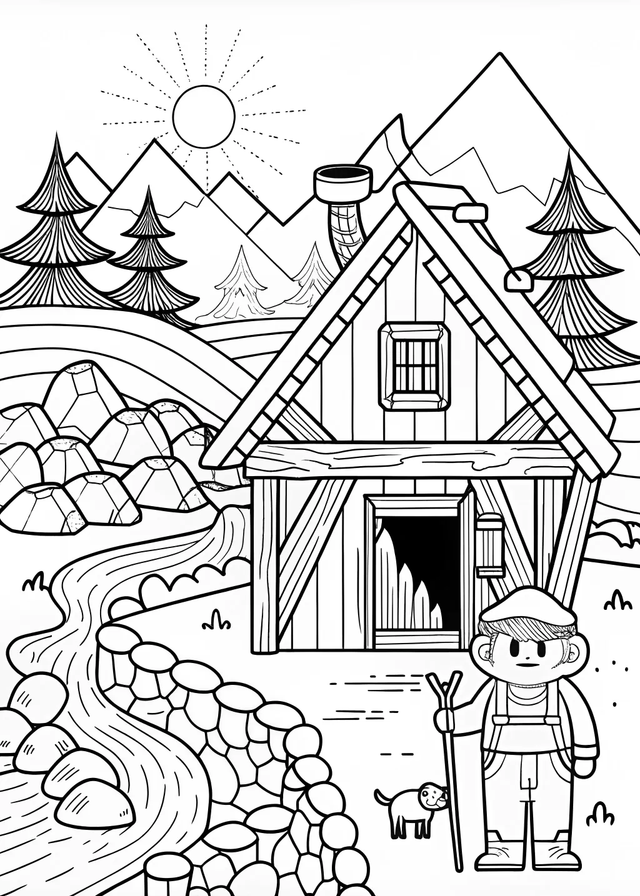 Minecraft Character Coloring Page