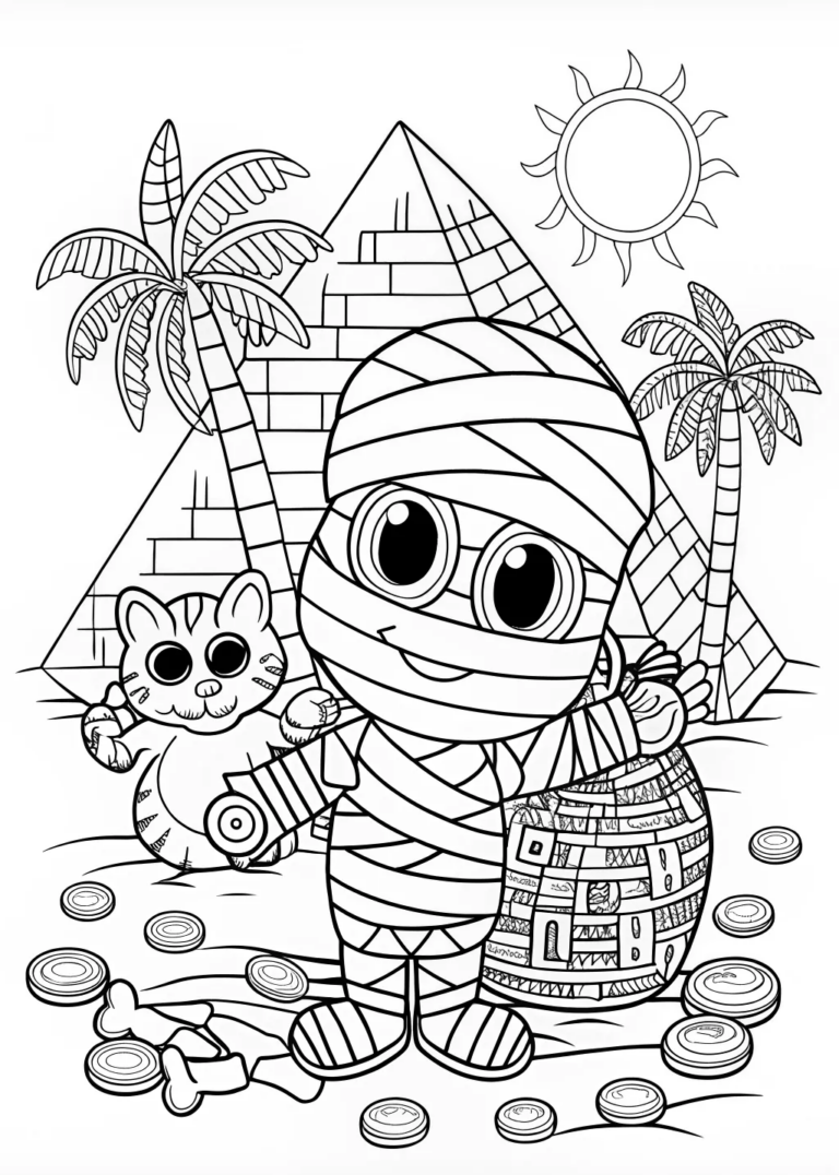 Mummy Coloring Page coloring pages