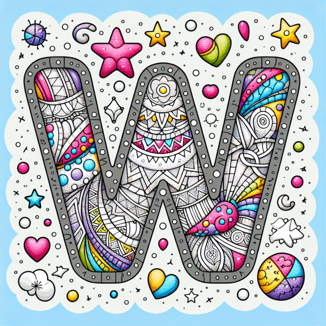 Fabulous F Coloring Extravaganza Coloring Page | ColorBliss
