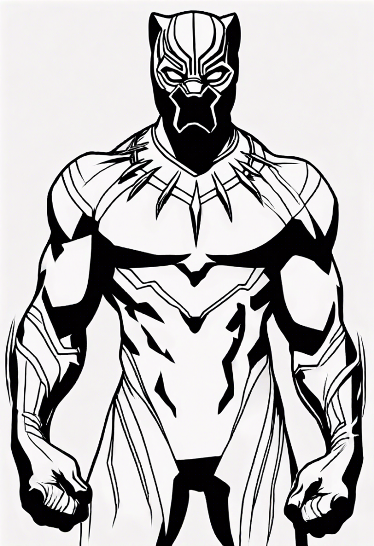 black panther coloring page