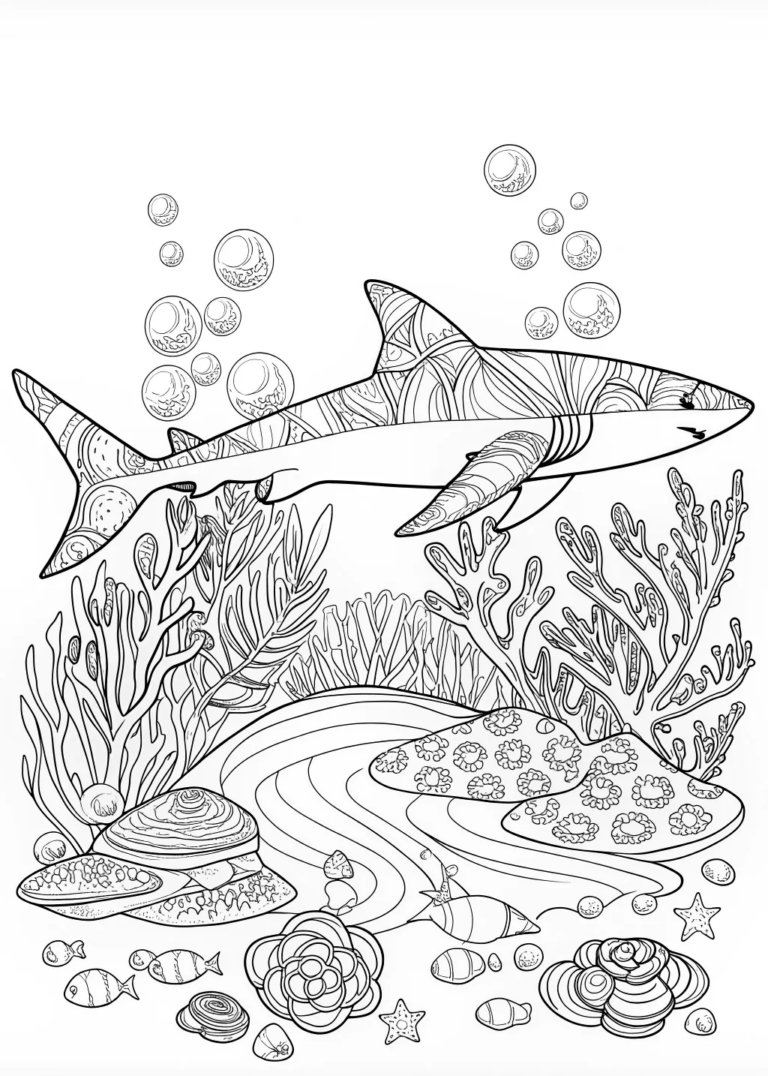 Blacktip Shark Coloring Page ColorBliss