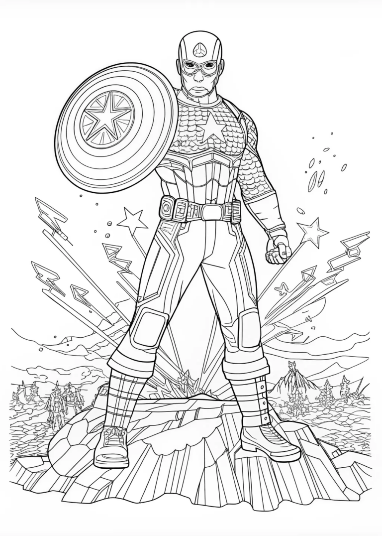 captain america coloring page